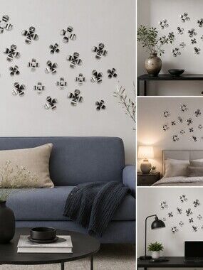 🔵 Umbra Wallflower Decor Set - Silver and Black